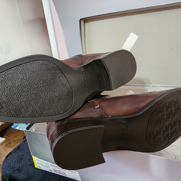 Franco Sarto Brown Heeled Boots - Picture 4 of 6